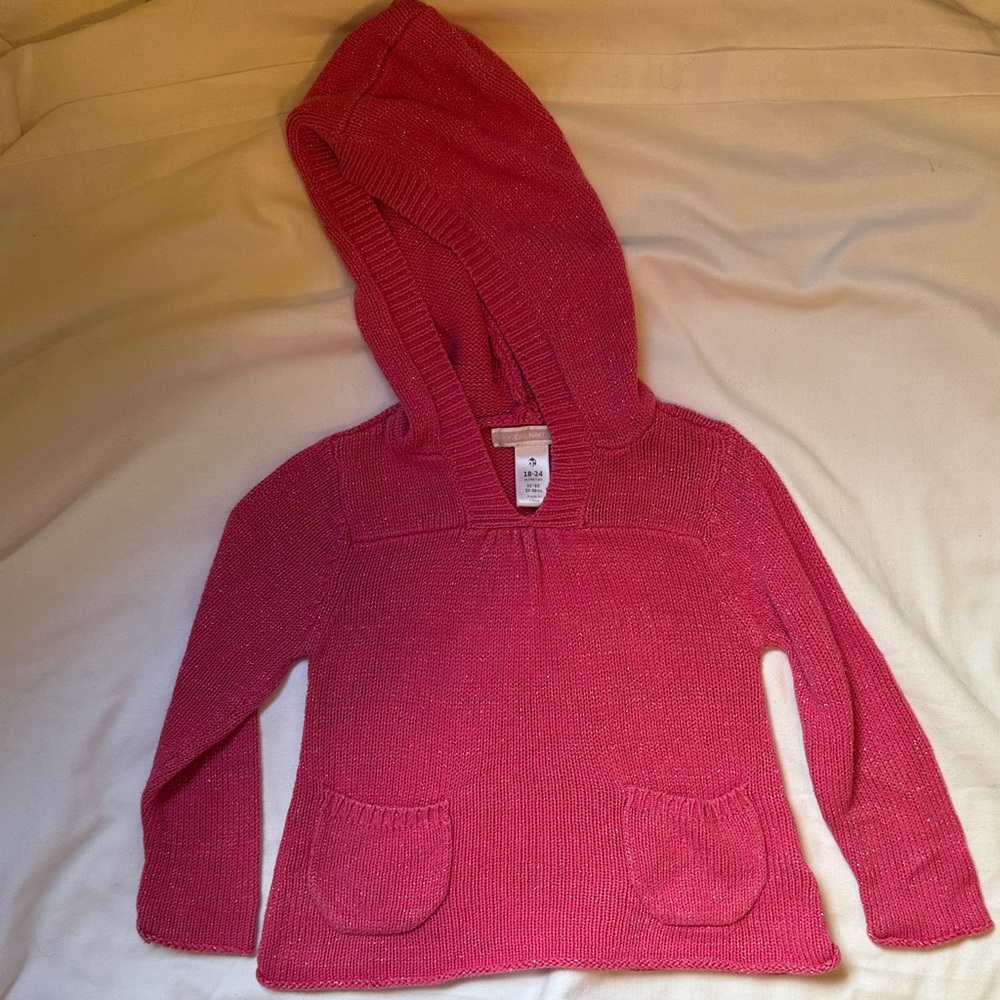 Old Navy Pink Kids Sweater with Hood